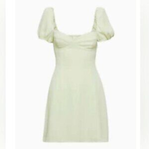 Aritzia Wilfred New Novella Shortsleeve Dress NWT Rainwash Green Size 4